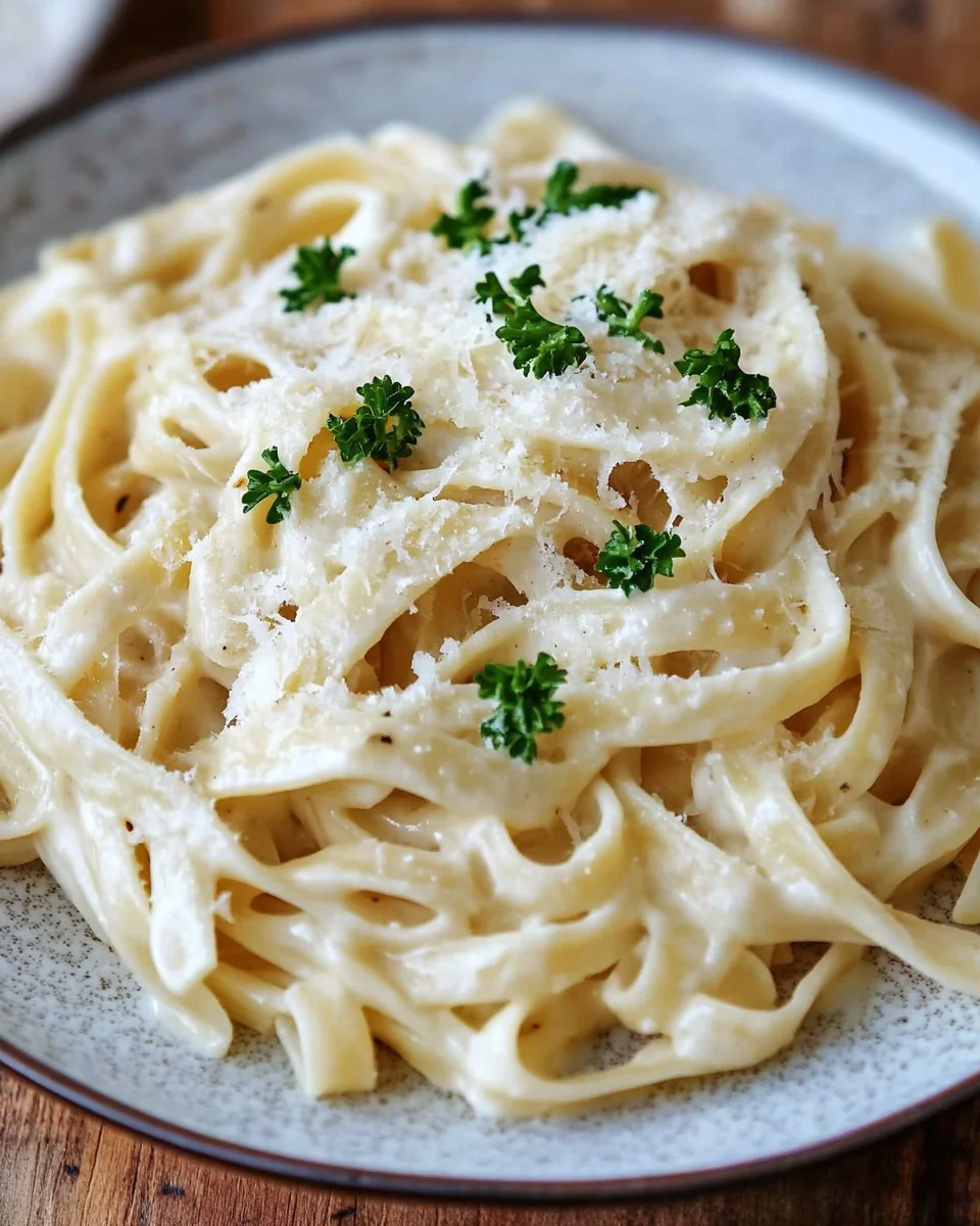 Pasta in Käse Sahne Soße