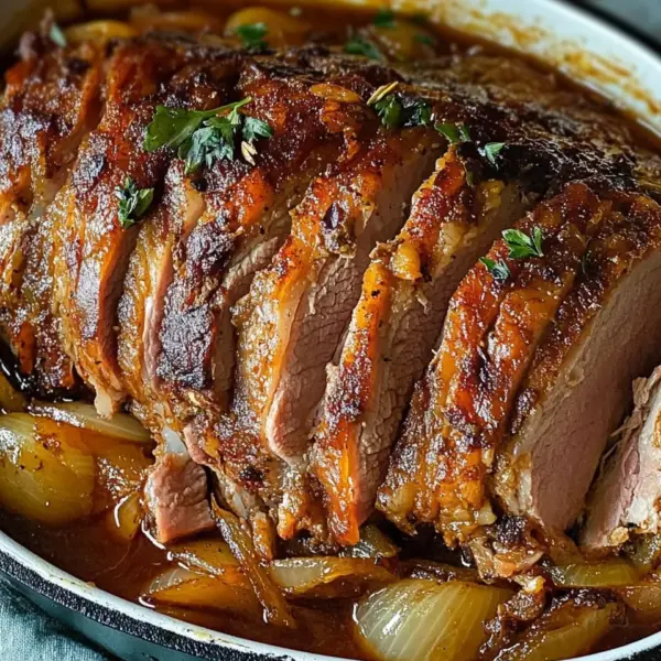 Räuberbraten, schmort im Ofen einfach vor sich hin