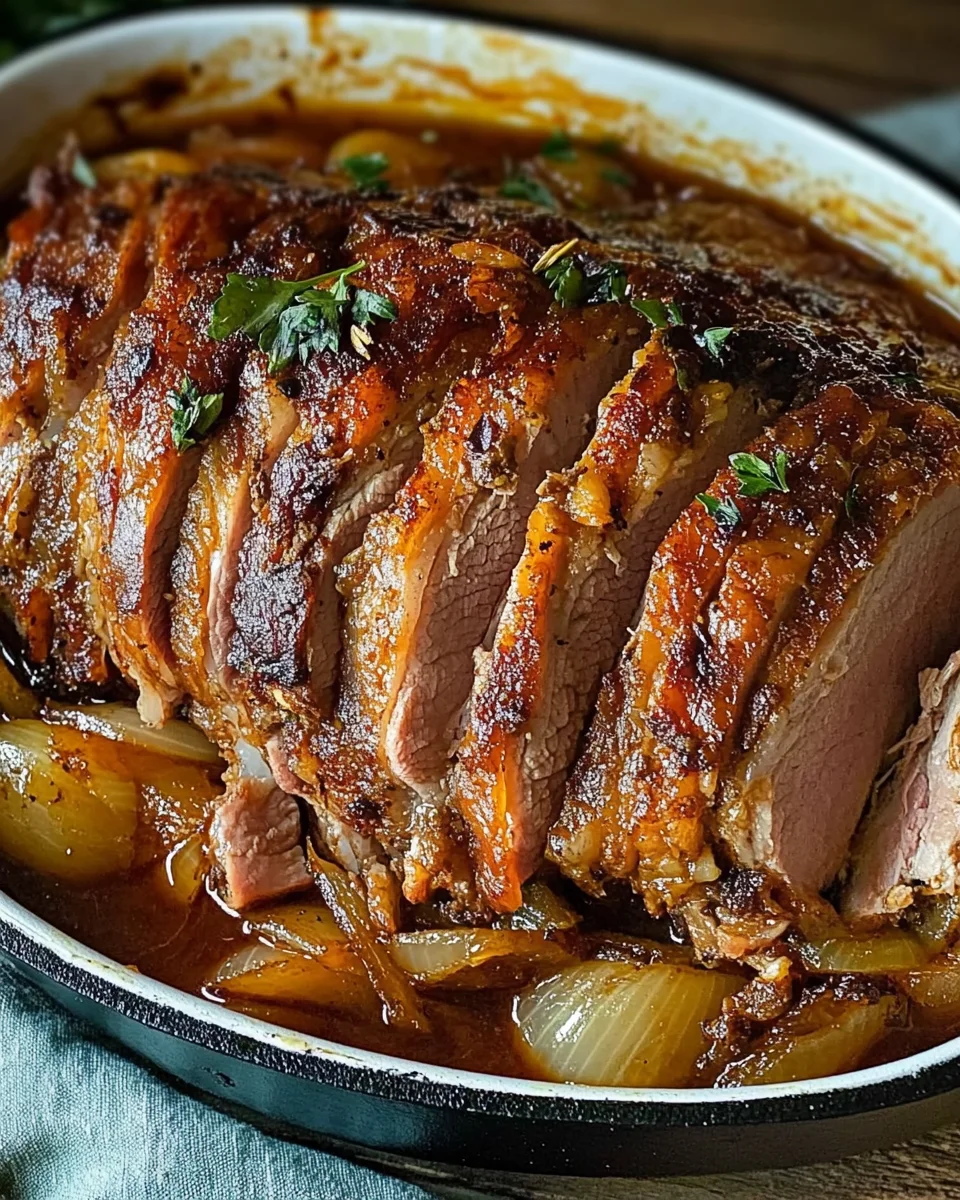Räuberbraten, schmort im Ofen einfach vor sich hin