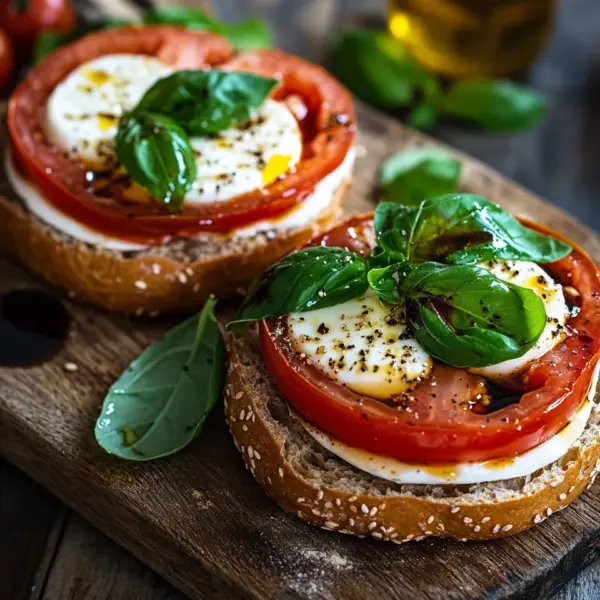 Bagel mit Tomate und Mozzarella