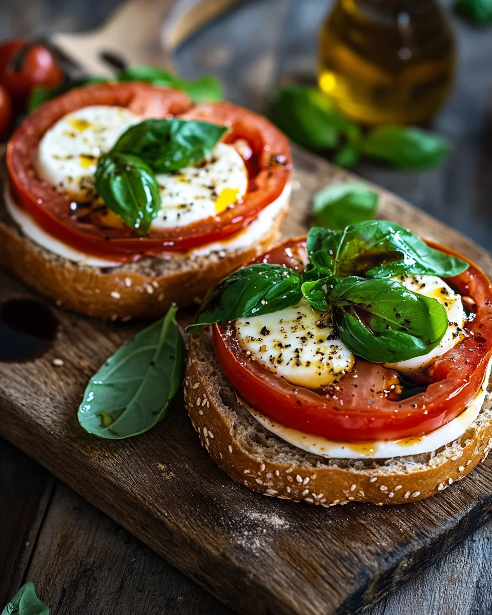 Bagel mit Tomate und Mozzarella
