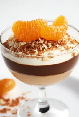 Eierlikör-Mousse mit Spekulatius-Creme und Mandarinen