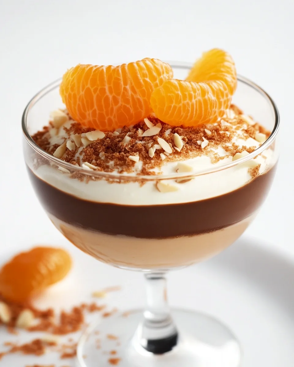 Eierlik&ouml;r-Mousse mit Spekulatius-Creme und Mandarinen
