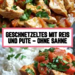 Geschnetzeltes mit Reis und Pute – ohne Sahne 16 Pinterest Hidden Image