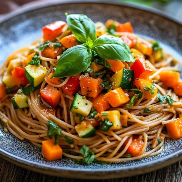Gesunde Nudeln mit Gemüse-Soße Rezept