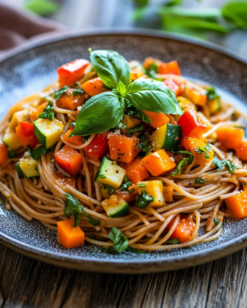 Gesunde Nudeln mit Gem&uuml;se-So&szlig;e Rezept