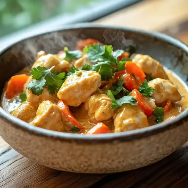 Hähnchen-Pfanne mit Kokosmilch