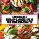 Italienischer Burrata-Caprese-Salat aus Heirloom-Tomaten 17 Pinterest Hidden Image