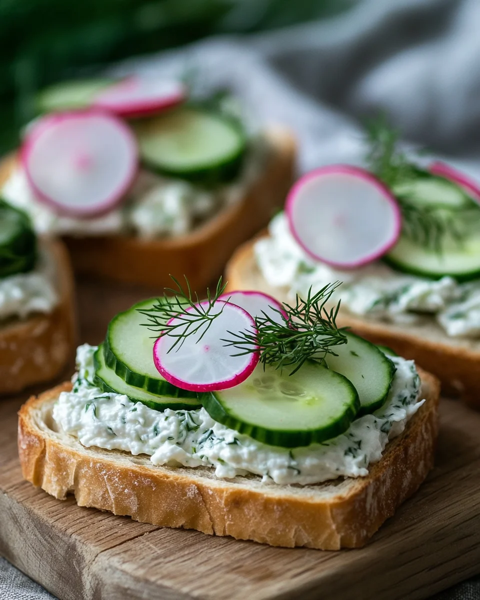 Knäckebrot with Cucumber Quark