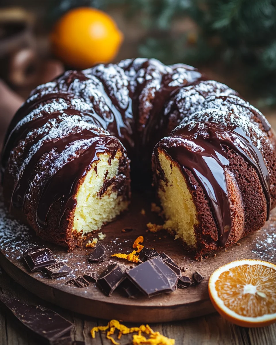 Marmor-Lebkuchen-Gugelhupf