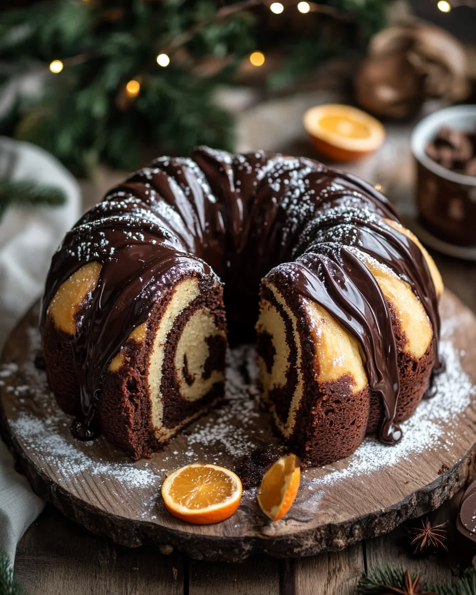 Marmor-Lebkuchen-Gugelhupf