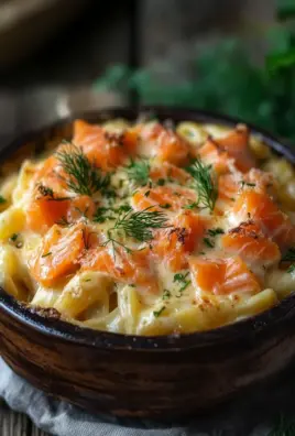 Nudelauflauf mit Lachs und Sahne