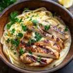 Pasta Alfredo mit gebratenem H&auml;hnchen