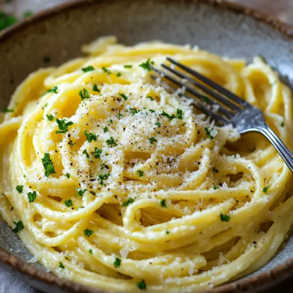 Pasta in Käse Sahne Soße