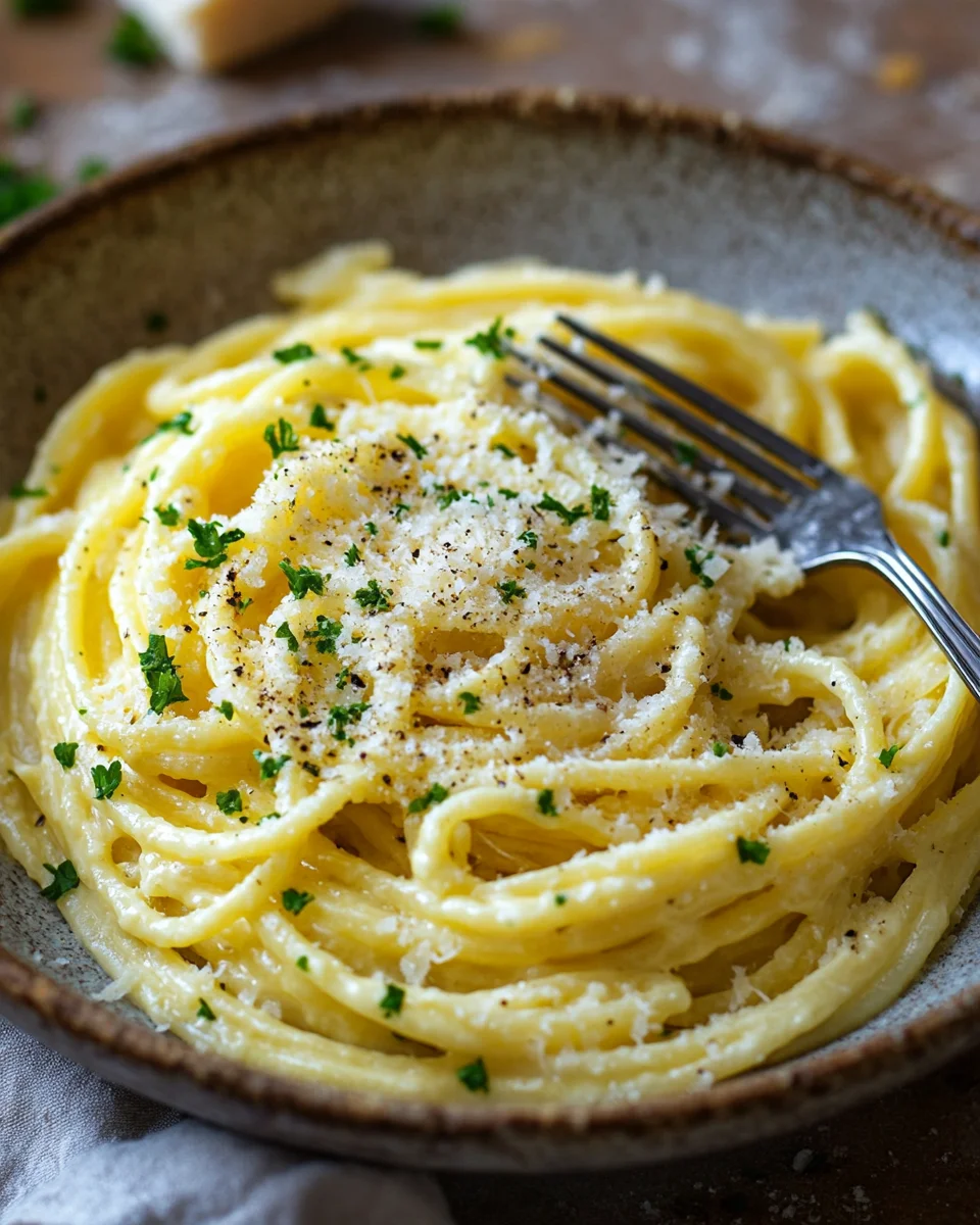 Pasta in K&auml;se Sahne So&szlig;e