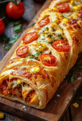 Pizza-Strudel aus fertigem Pizzateig