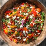 Rote Linsen Salat Orientalisch mit Feta