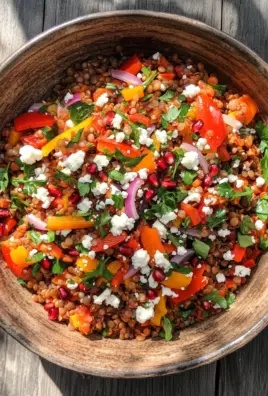 Rote Linsen Salat Orientalisch mit Feta