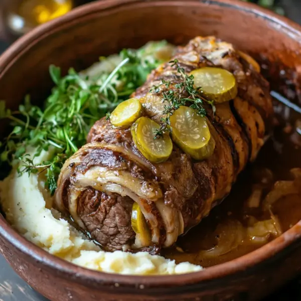 Rouladentopf aus dem Backofen