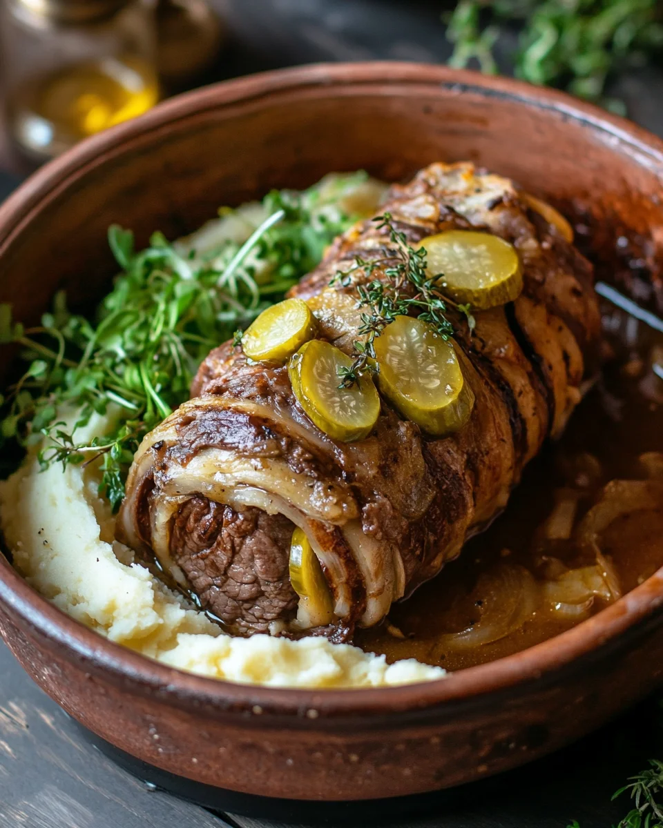 Rouladentopf aus dem Backofen