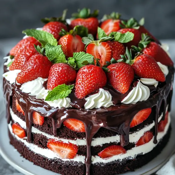 Saftige Erdbeer-Schoko-Torte