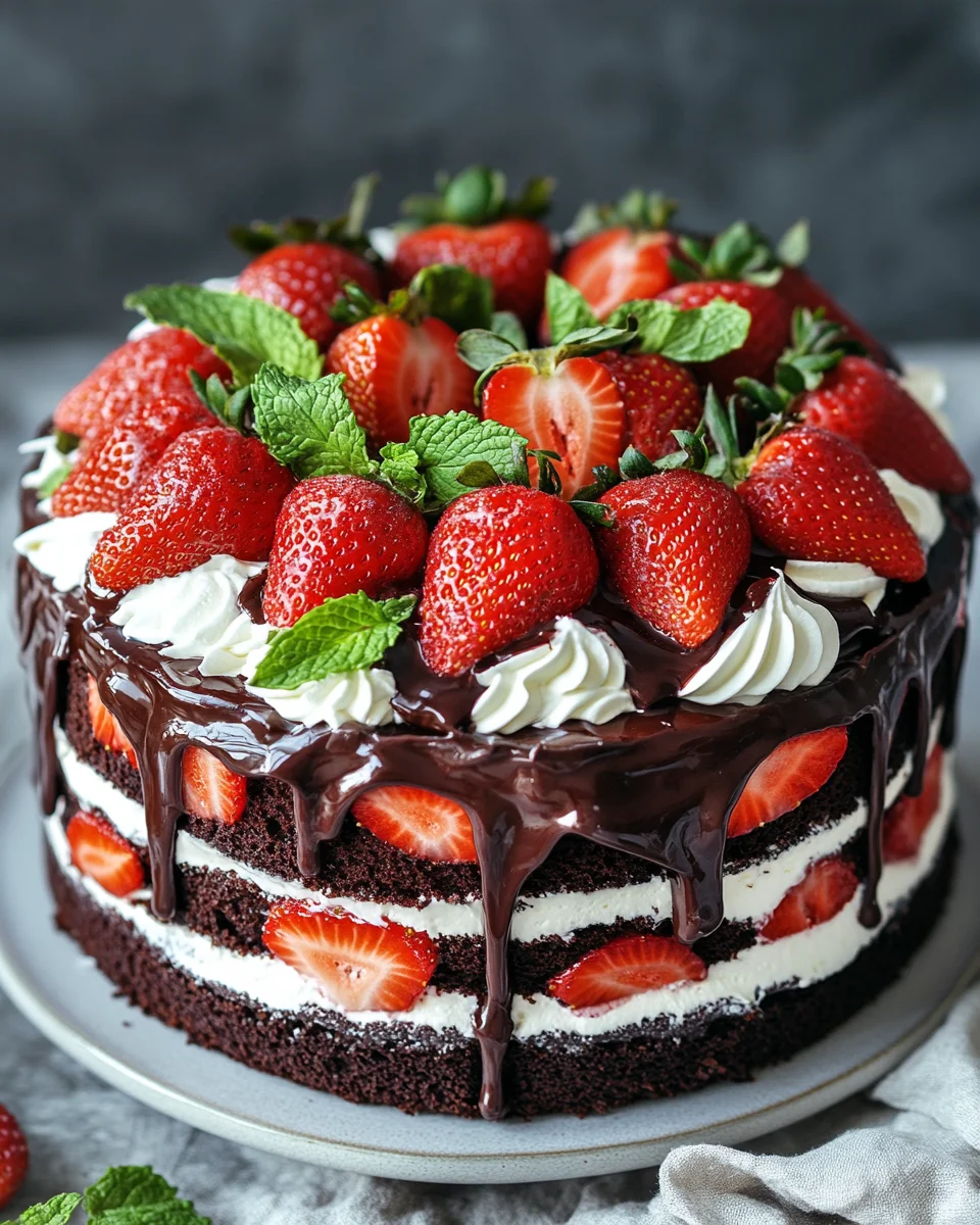 Saftige Erdbeer-Schoko-Torte