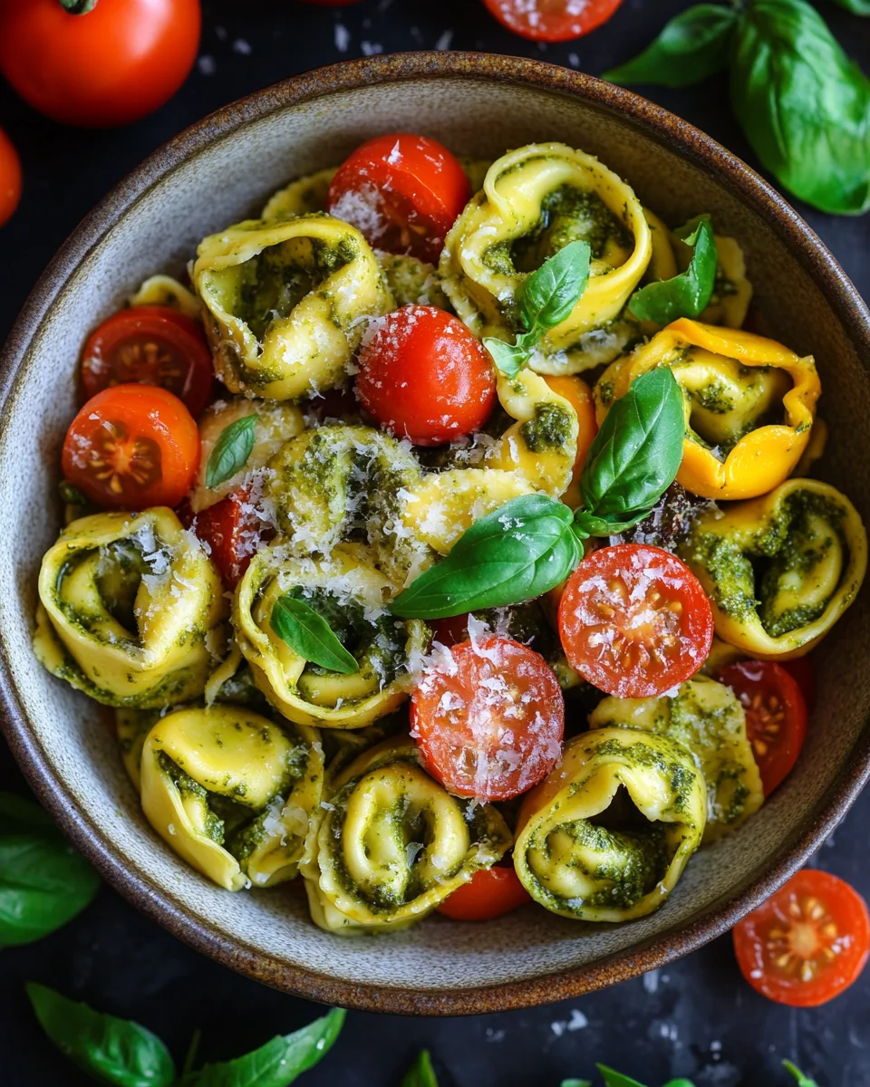 Tortellini-Salat mit Pesto