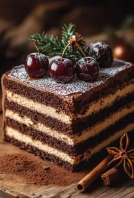 Winterlicher Maulwurfkuchen mit Zimtsahne und Punschkirschen 29 Winterlicher Maulwurfkuchen mit Zimtsahne und Punschkirschen