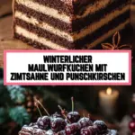 Winterlicher Maulwurfkuchen mit Zimtsahne und Punschkirschen 33 Pinterest Hidden Image
