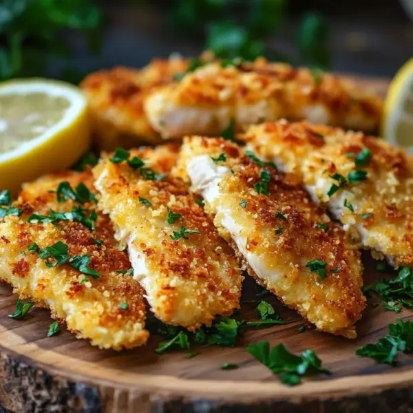 Zitronen Parmesan Pfannenhähnchen
